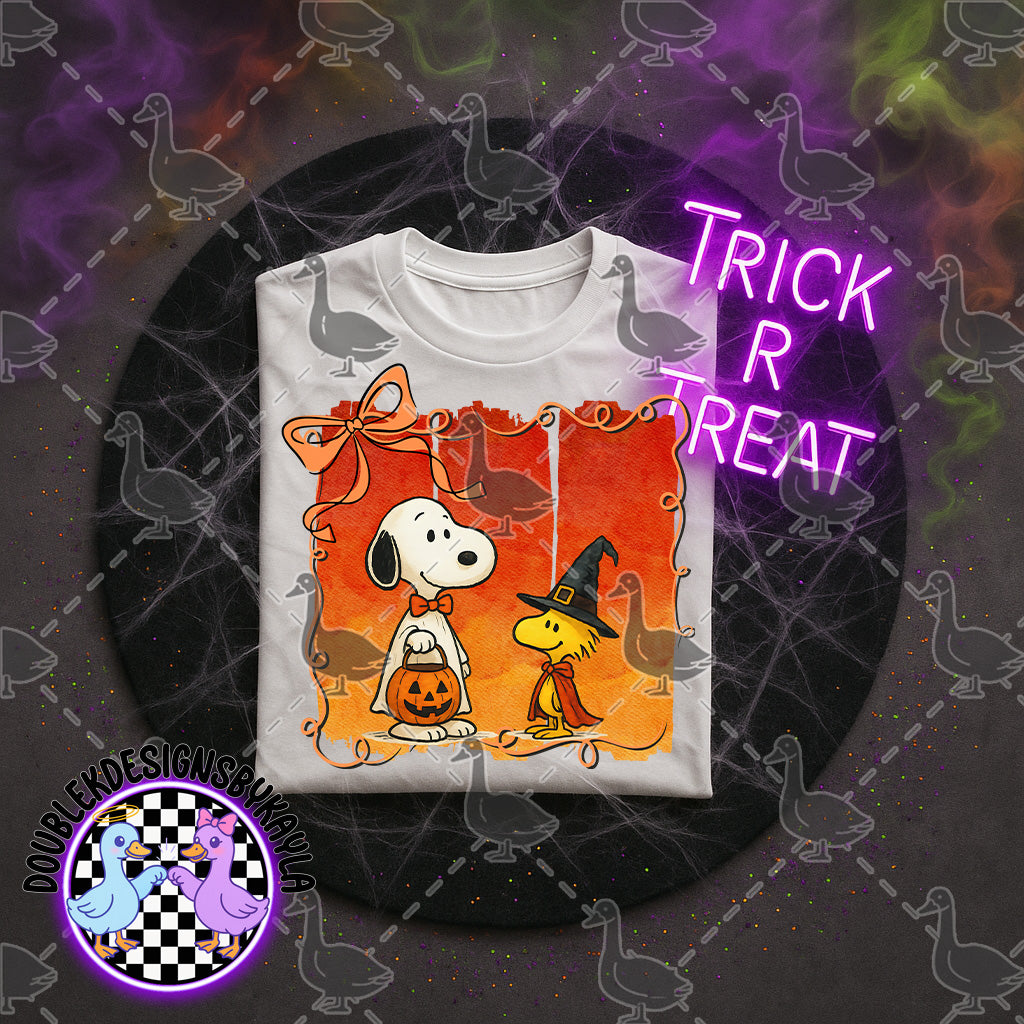 Snoopy & Woodstock Halloween PNG – Trick or Treat Digital Design
