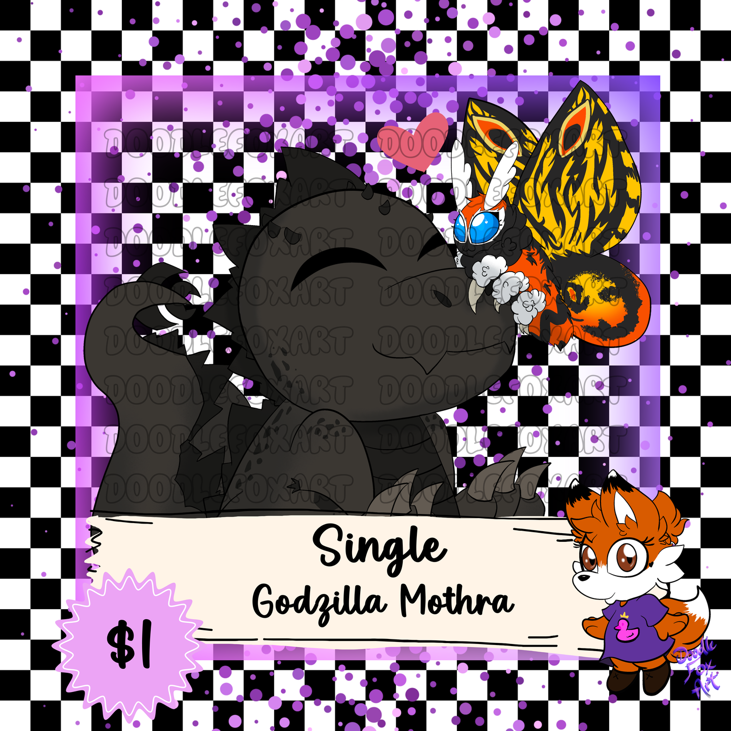 Single Godzilla Mothra Clipart