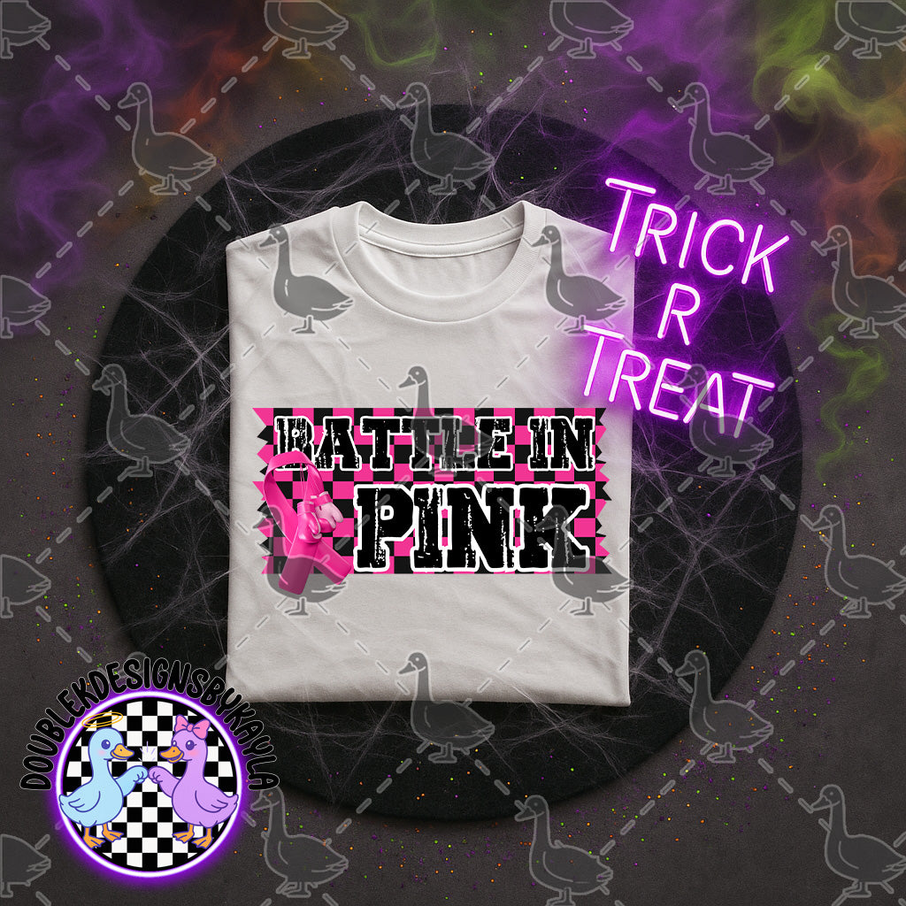 Battle in Pink Digital Design | Breast Cancer Awareness Shirt PNG