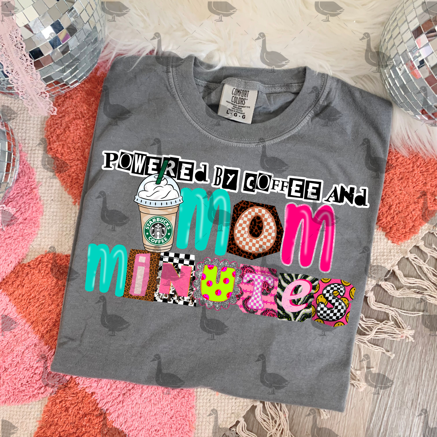 Powered By Coffee and Mom Minutes SB Iced BLK