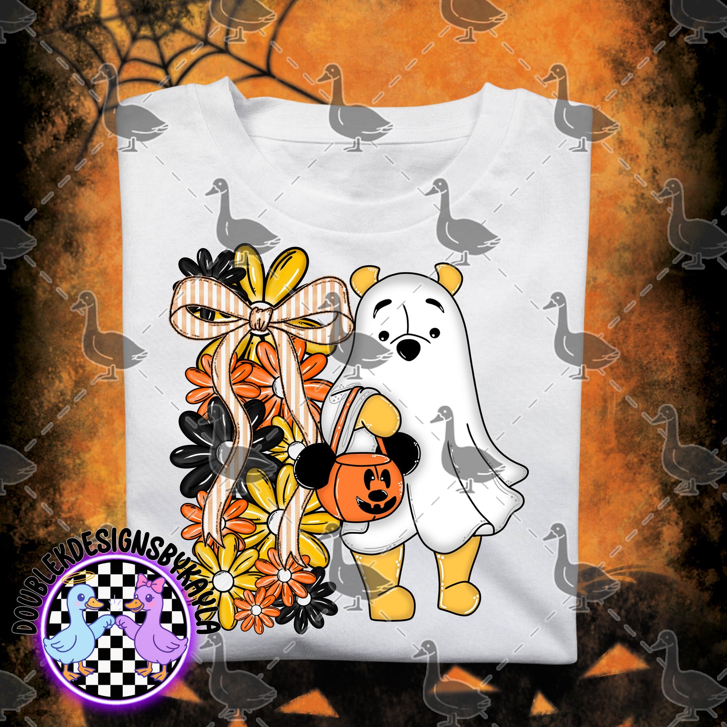 Ghost Bear Trick-or-Treat Halloween Digital Design