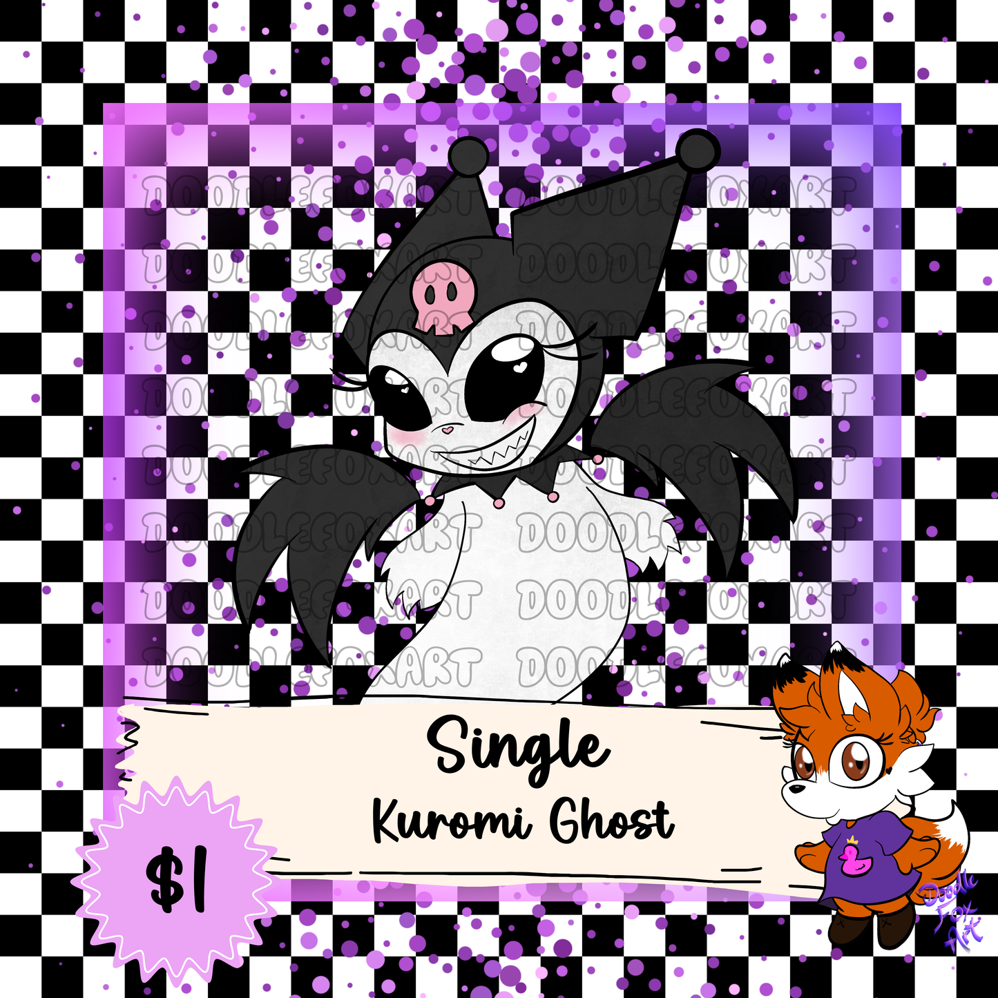 Single Kuromi Ghost 2 Clipart