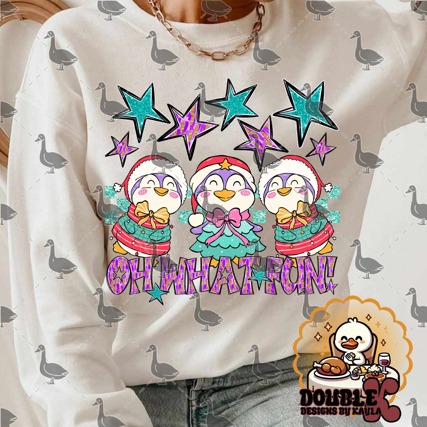Oh What Fun Christmas Penguins Digital Design