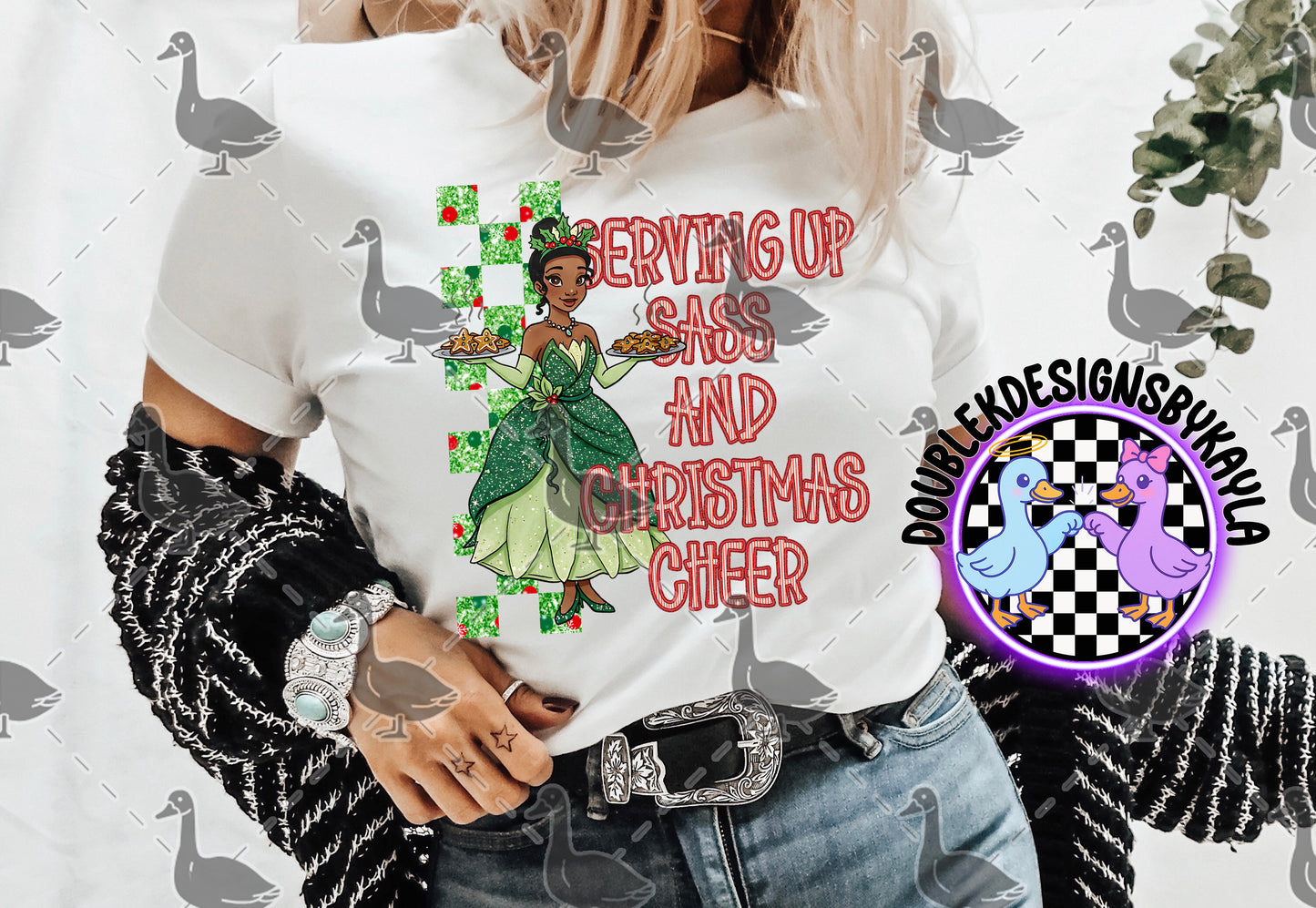 Princess Tiana Christmas PNG | Serving Up Sass & Christmas Cheer