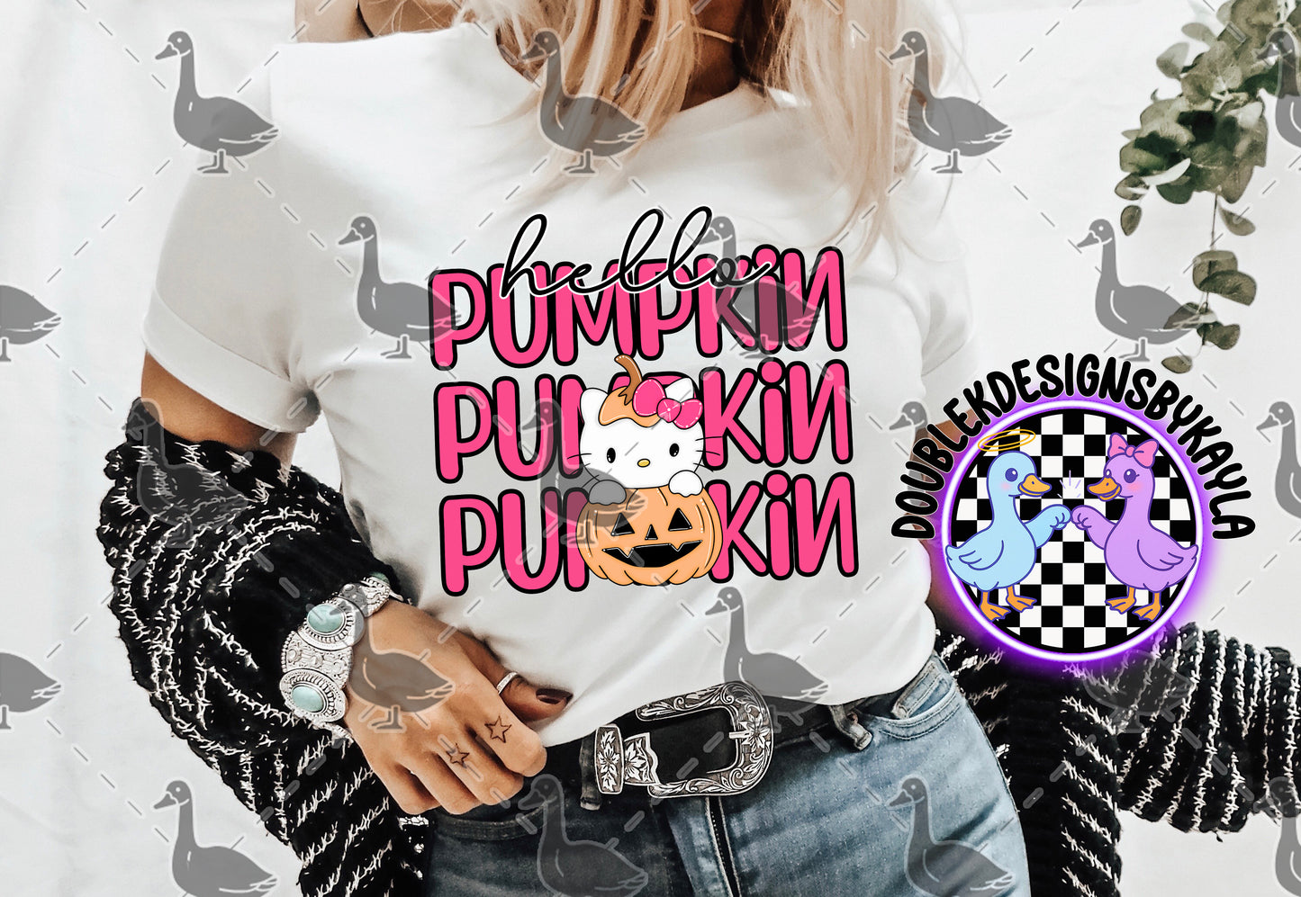 Hello Pumpkin β Cute Hello Kitty Halloween Shirt Design | Digital Download