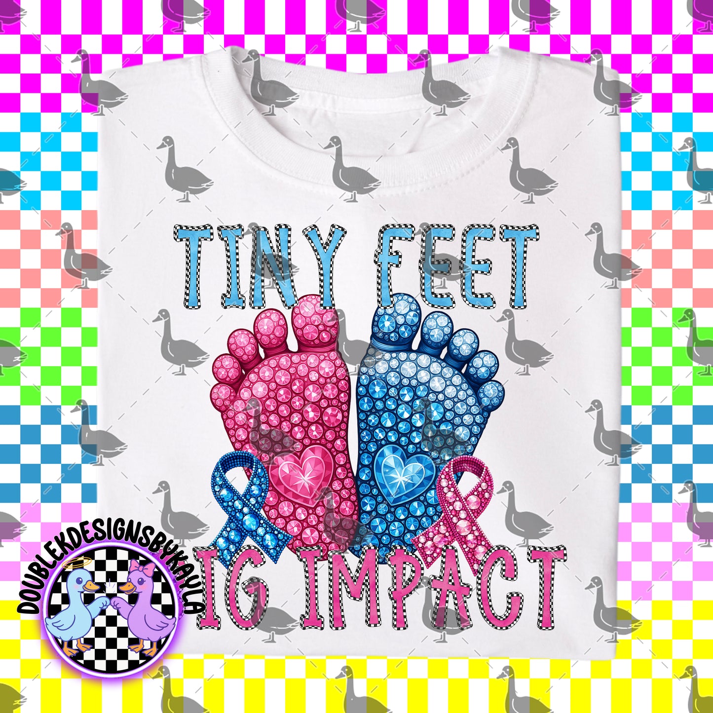 Tiny Feet Big Impact Digital Design – Infant Loss Awareness PNG