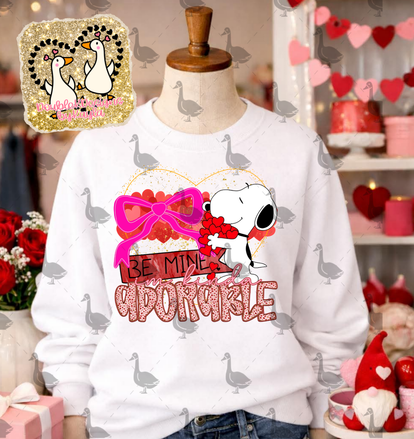 Be Mine White Dog PNG Design