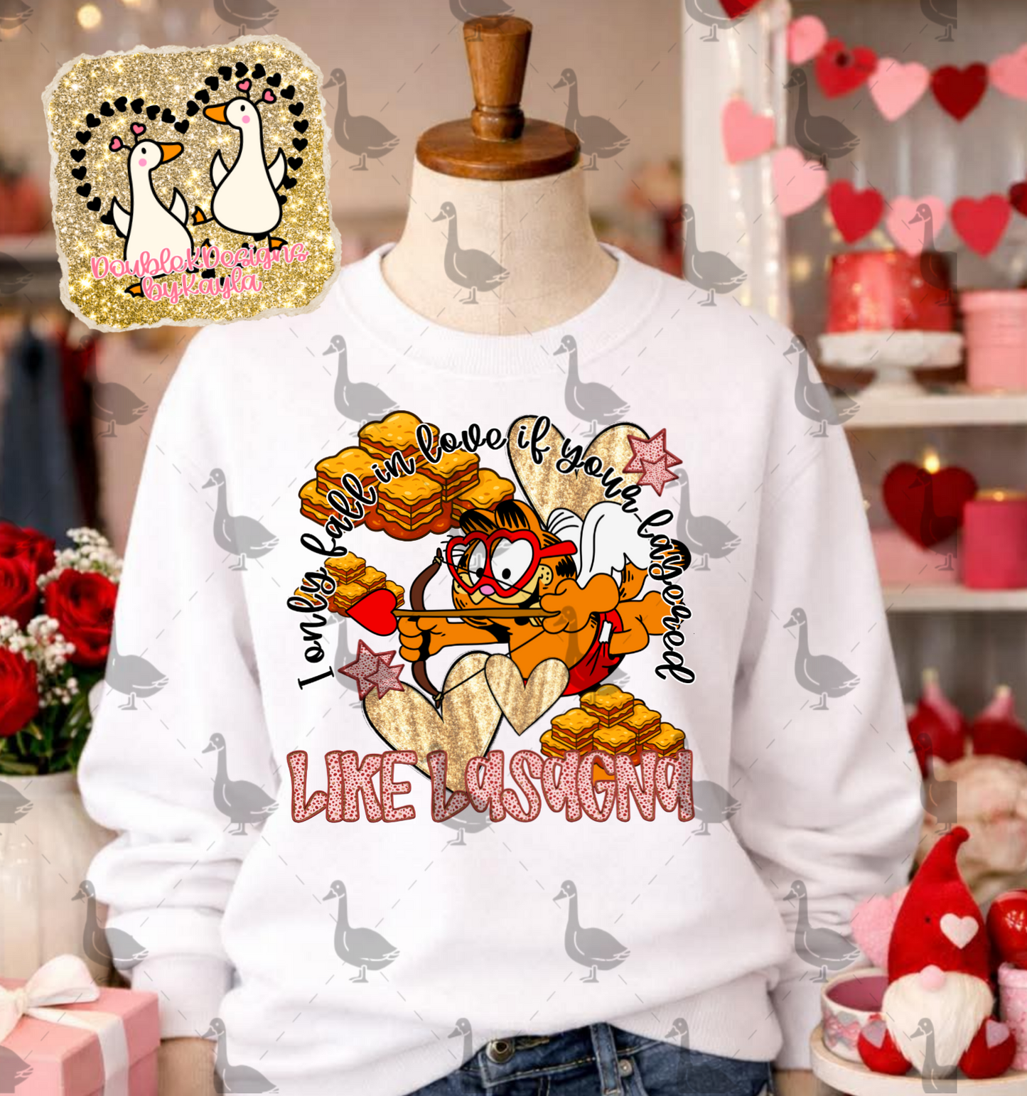 I Only Fall In Love Layered Lasagna PNG Design