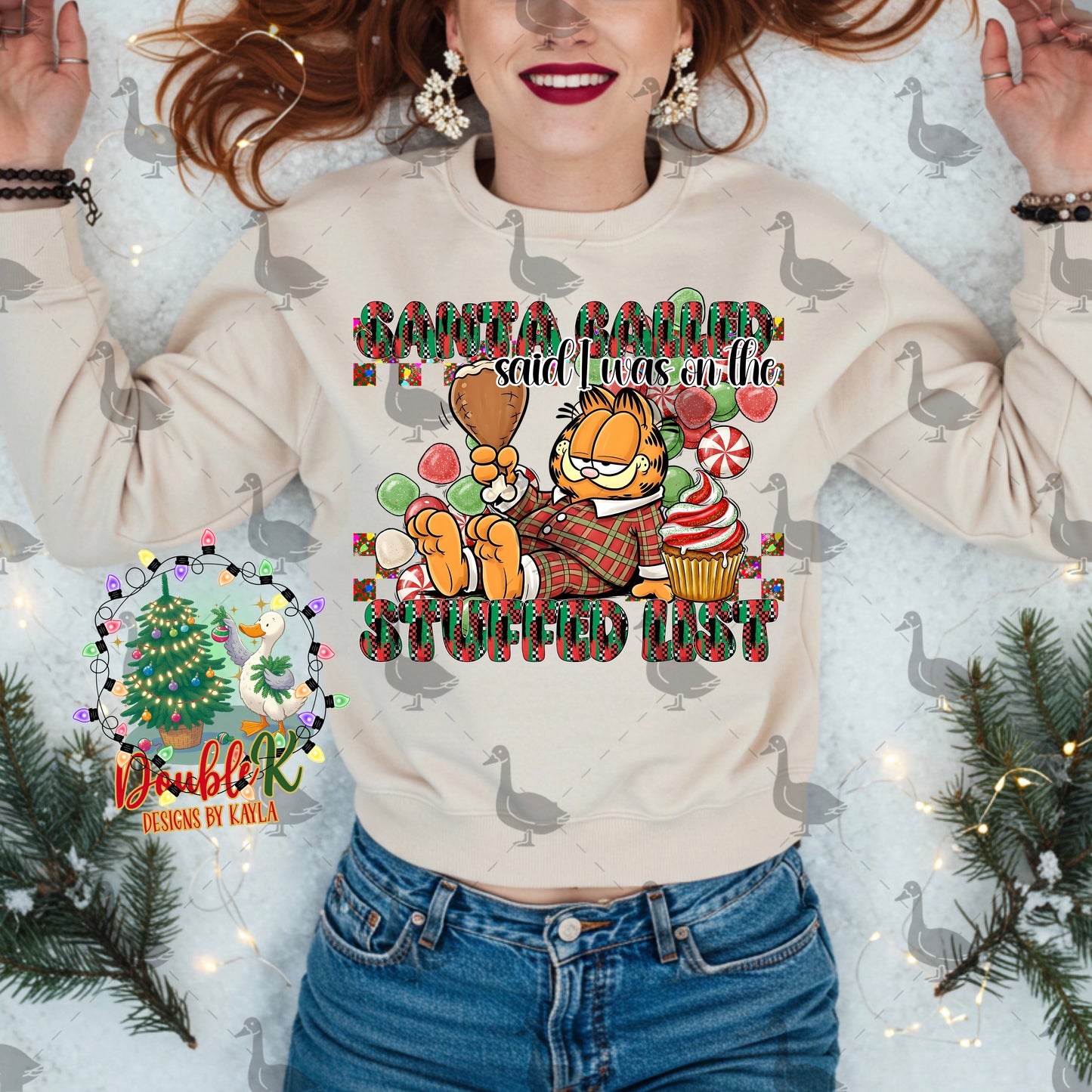 Santa Called Said I Was On The Stuffed List Digital Design | Christmas PNG