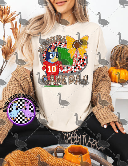 Game Day Football Bow Mascot Tee | Multiple Teams Available