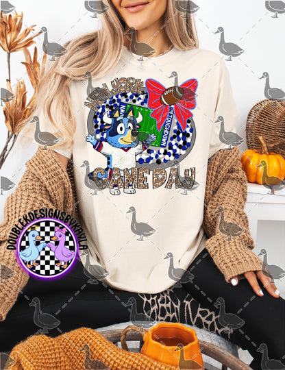 Game Day Football Bow Mascot Tee | Multiple Teams Available