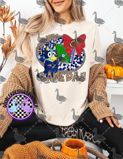 Game Day Football Bow Mascot Tee | Multiple Teams Available