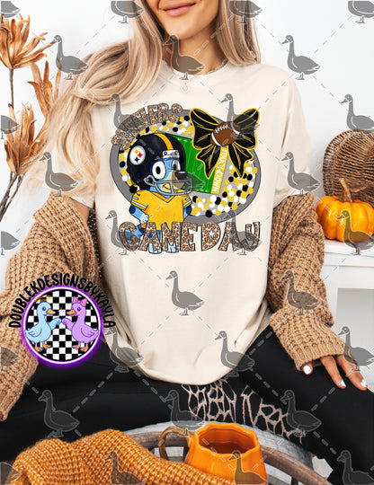 Game Day Football Bow Mascot Tee | Multiple Teams Available