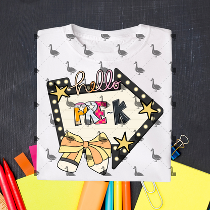 Hello Starstruck Grades – Back to School PNG Bundle | Pre-K to 5th Grade Digital Designs