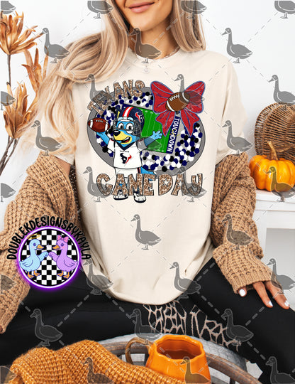 Game Day Football Bow Mascot Tee | Multiple Teams Available