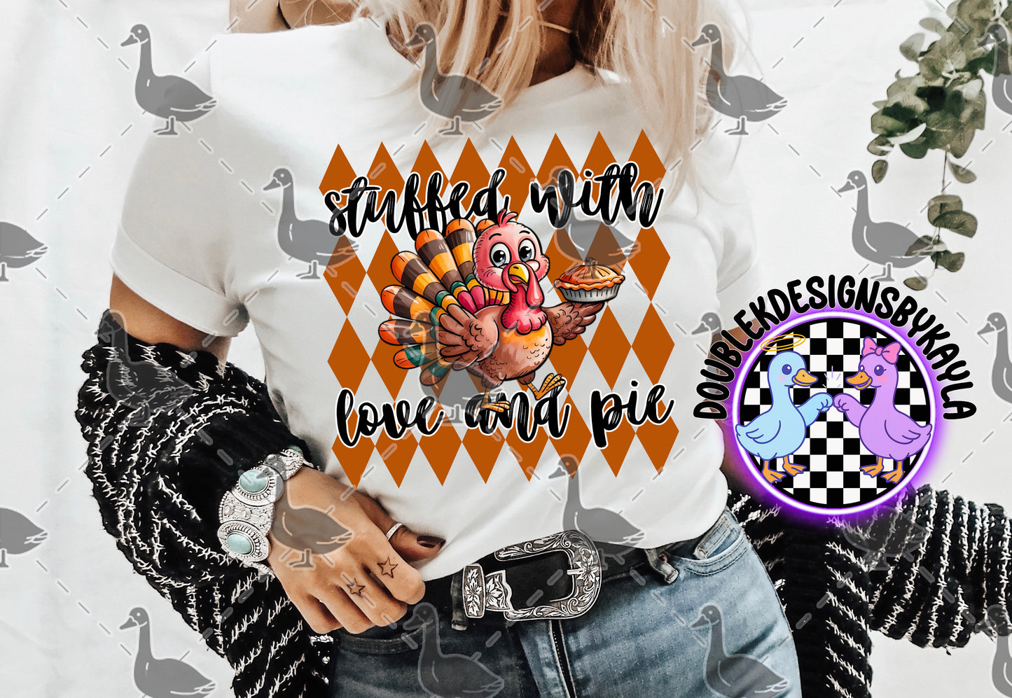 Stuffed with Love and Pie – Thanksgiving Turkey Digital Design