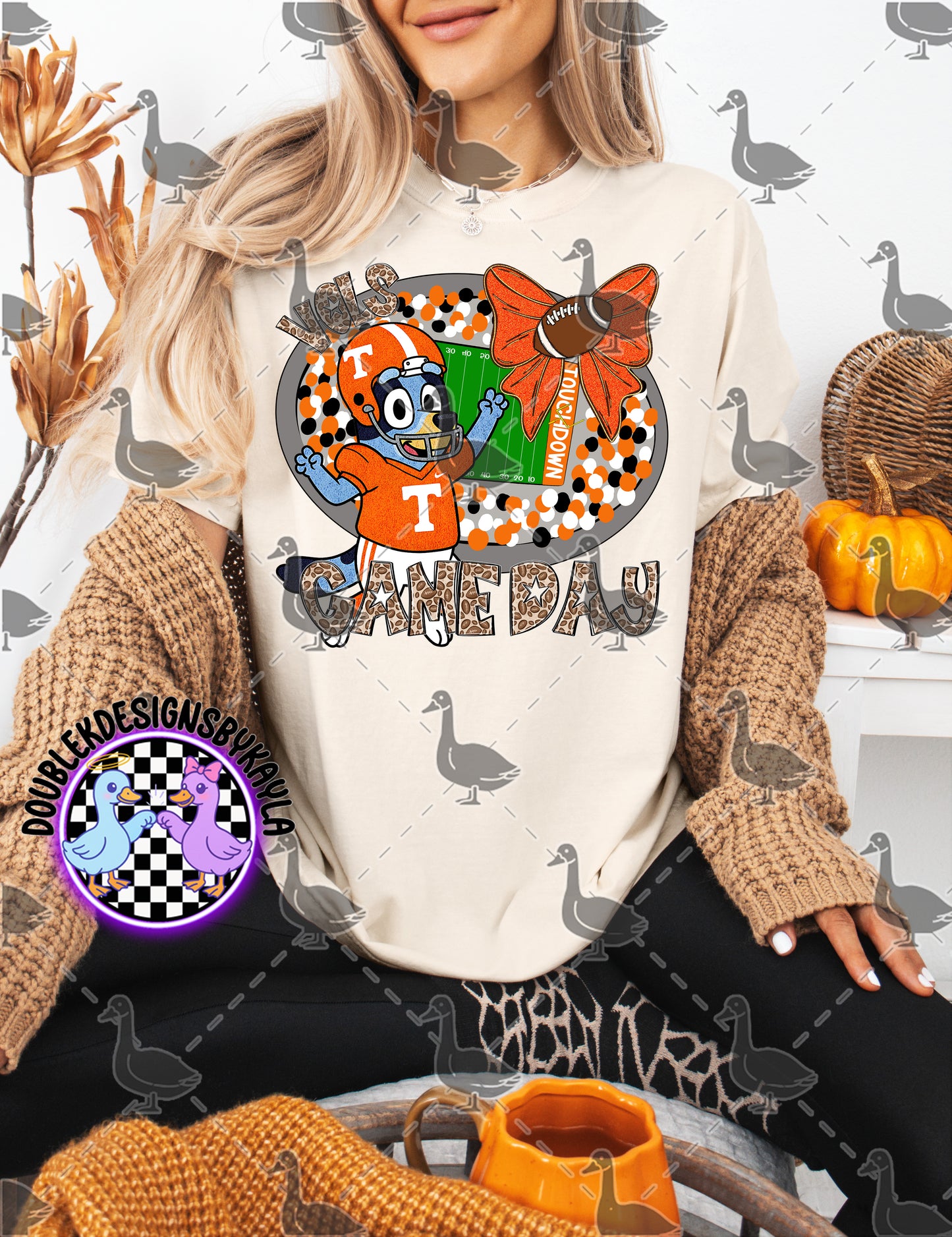 Game Day Football Bow Mascot Tee | Multiple Teams Available