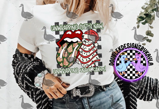 Unwrapping Snack Cakes – Funny Christmas Digital Design
