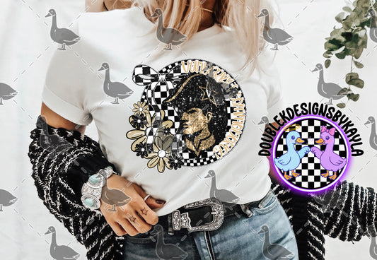 Vanderbilt Commodores Digital Design – Glitter Mascot with Checker Bow & Floral Accent