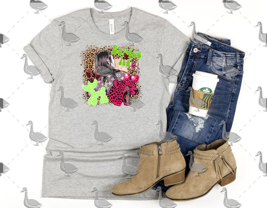 Boujee & Bold Western Girl Sublimation Design – Leopard, Neon Jaguar PNG