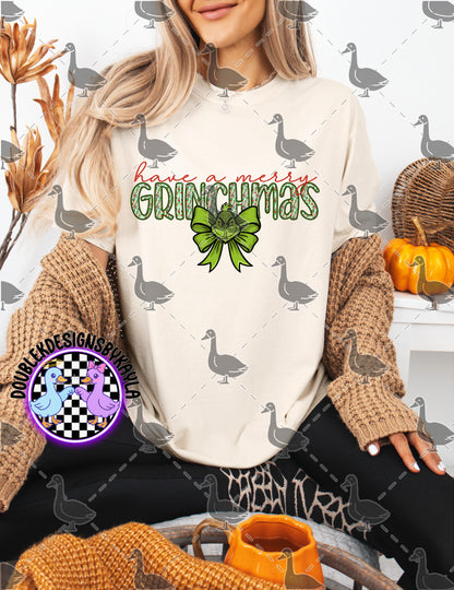 Have a Merry Grinchmas Digital Design | Christmas PNG for Sublimation & Crafts