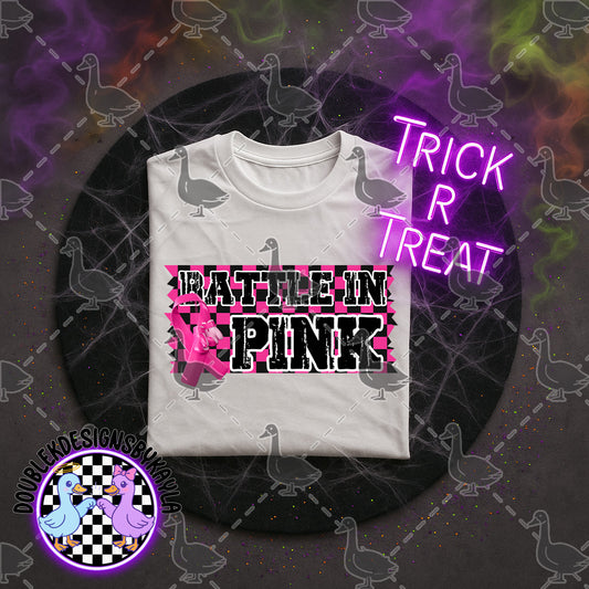 Battle in Pink Digital Design | Breast Cancer Awareness Shirt PNG