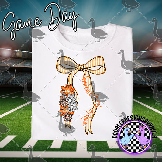 Tennessee Bow Floral PNG | Rocky Top Gameday Design