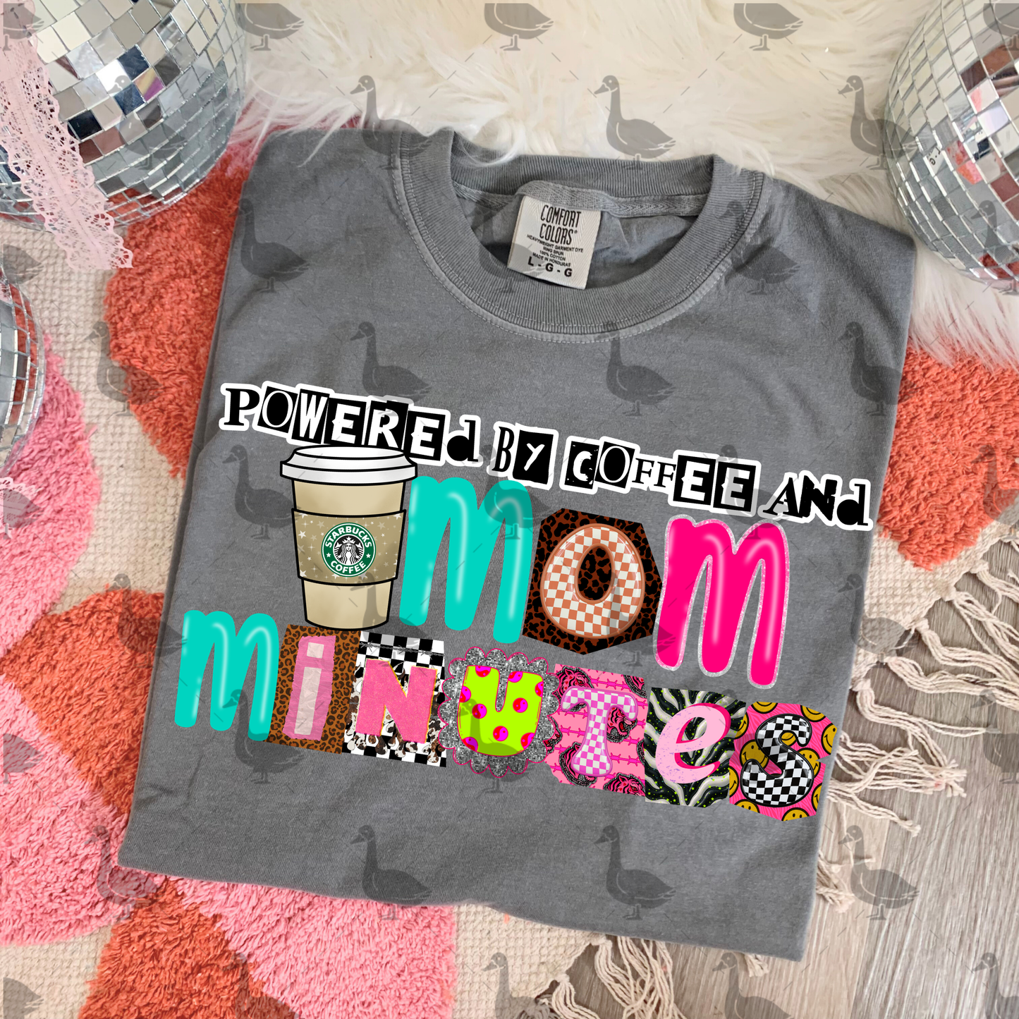 Powered By Coffee and Mom Minutes SB BLK