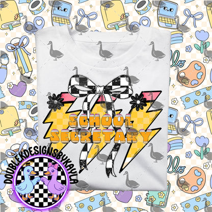 Lightning Bolt Teacher & School Staff PNG – Multiple Grades & Roles!