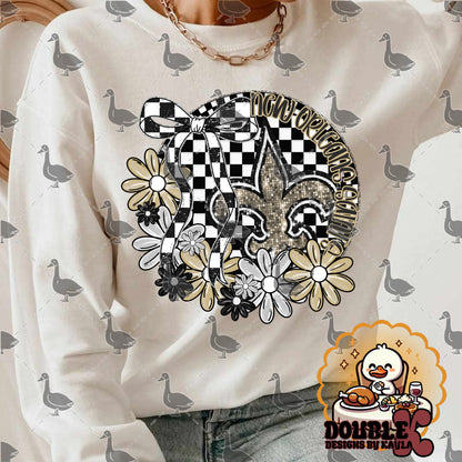 Checkerboard Floral NFL Team Digital Design | Multiple Teams