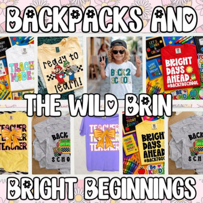 BACKPACKS AND BRIGHT BEGINNINGS COLLAB