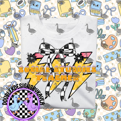 Lightning Bolt Teacher & School Staff PNG – Multiple Grades & Roles!