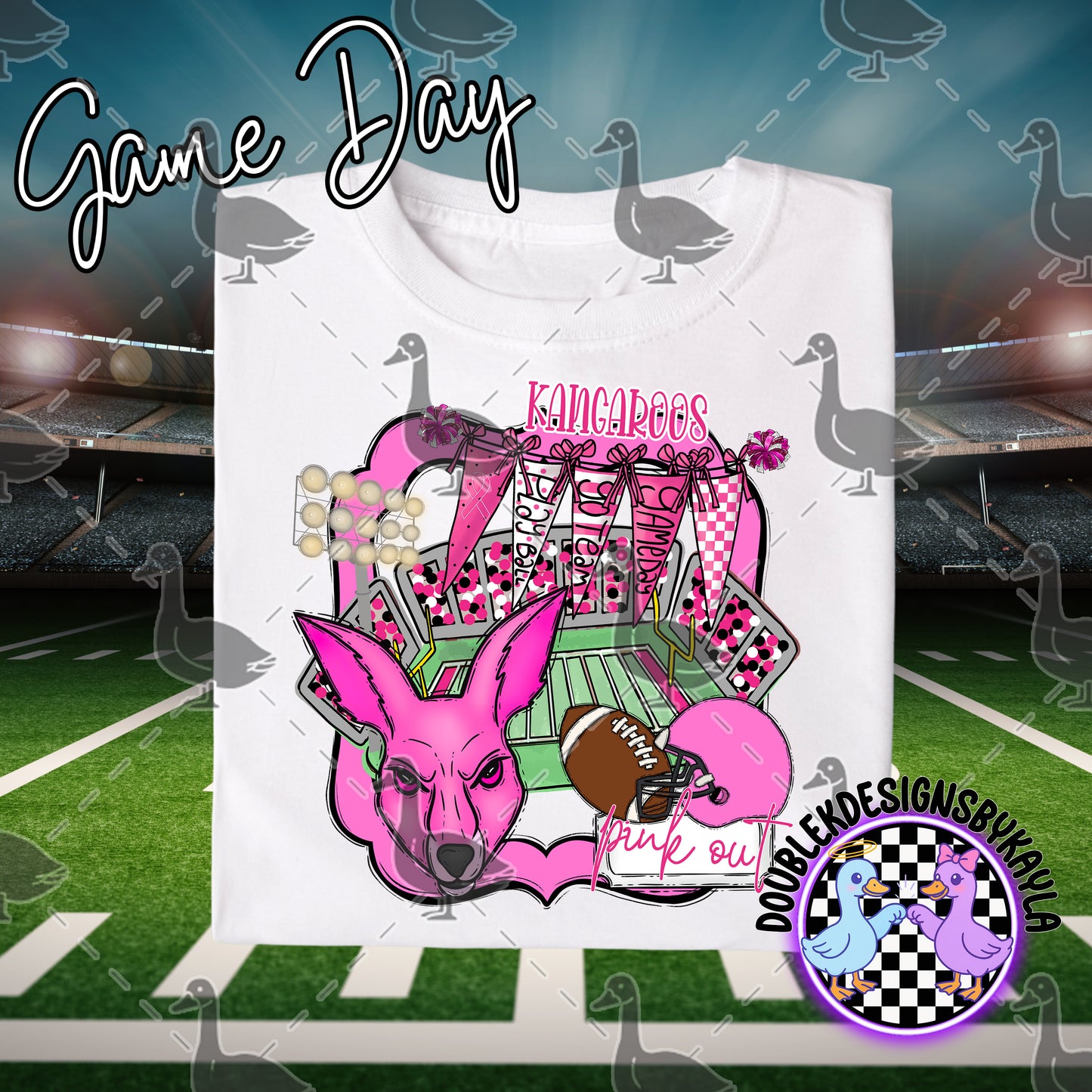 Pink Out Game Day Mascot Designs – 72 Digital Options + Bundle