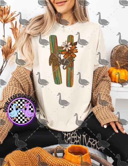 Fall Floral Mascot Letter Digital Designs | Multiple Team Variants