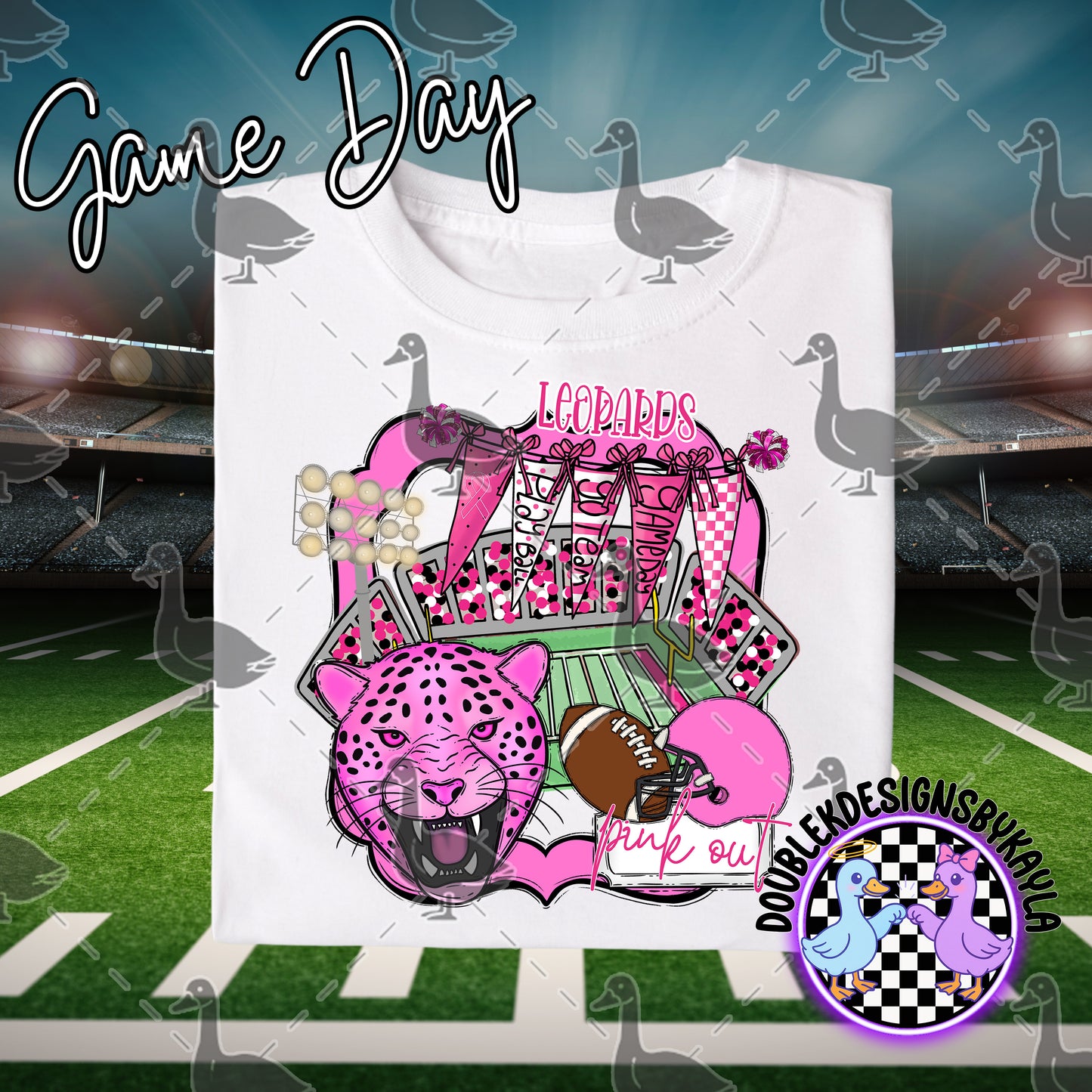 Pink Out Game Day Mascot Designs – 72 Digital Options + Bundle