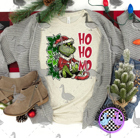 Ho Ho No Grinch-Inspired Digital Design | Funny Christmas Graphic