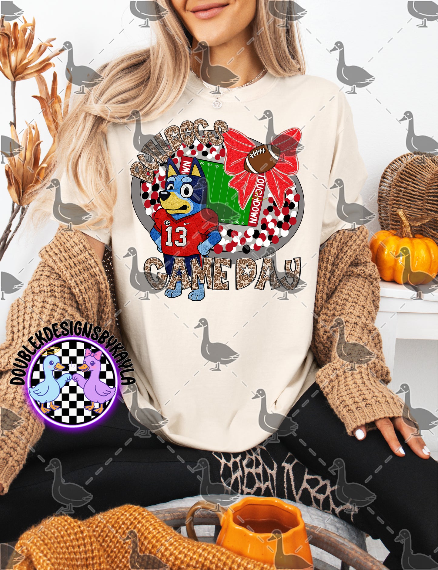 Game Day Football Bow Mascot Tee | Multiple Teams Available