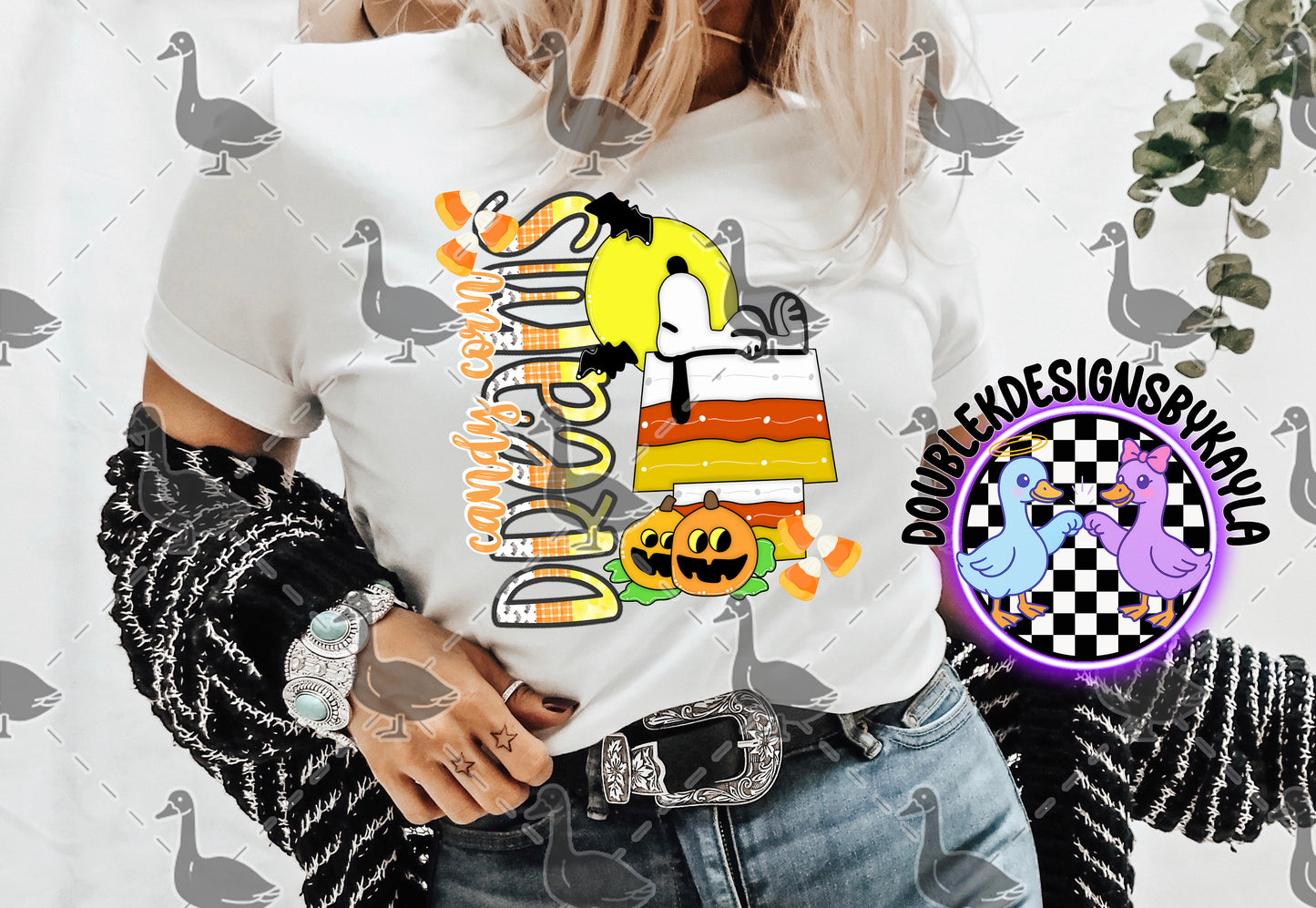 Candy Corn Dreams – Cute Halloween Snoopy Digital Design