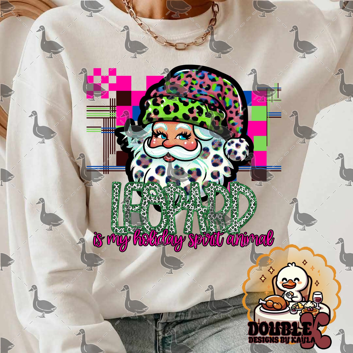 Leopard Is My Holiday Spirit Animal Digital Design