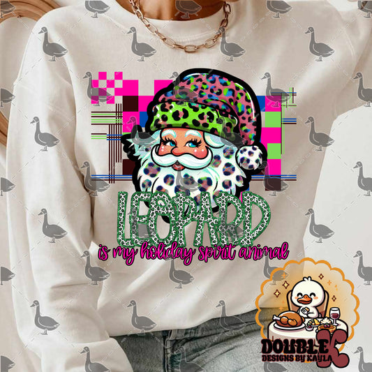 Leopard Is My Holiday Spirit Animal Digital Design
