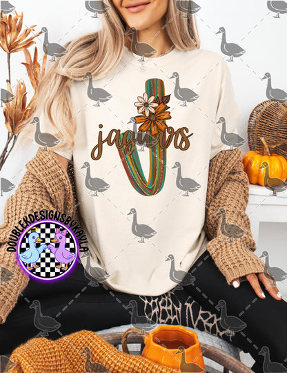Fall Floral Mascot Letter Digital Designs | Multiple Team Variants