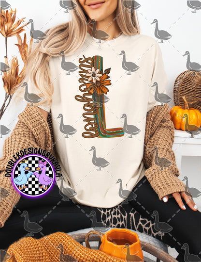 Fall Floral Mascot Letter Digital Designs | Multiple Team Variants