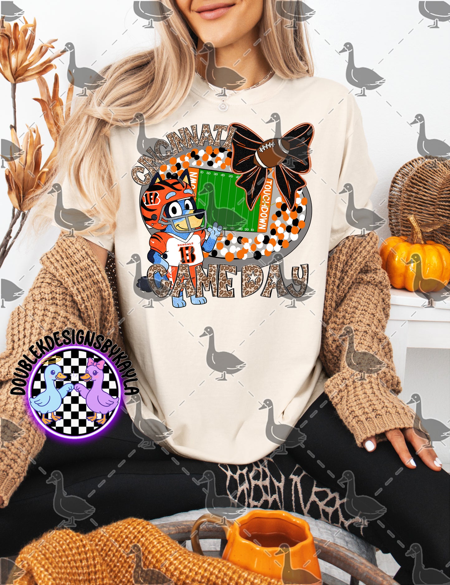 Game Day Football Bow Mascot Tee | Multiple Teams Available