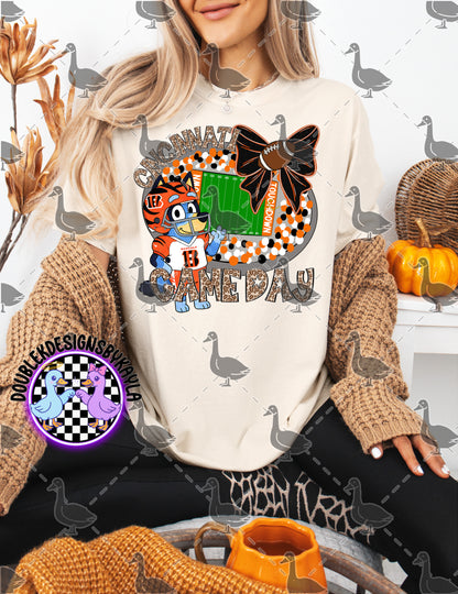Game Day Football Bow Mascot Tee | Multiple Teams Available