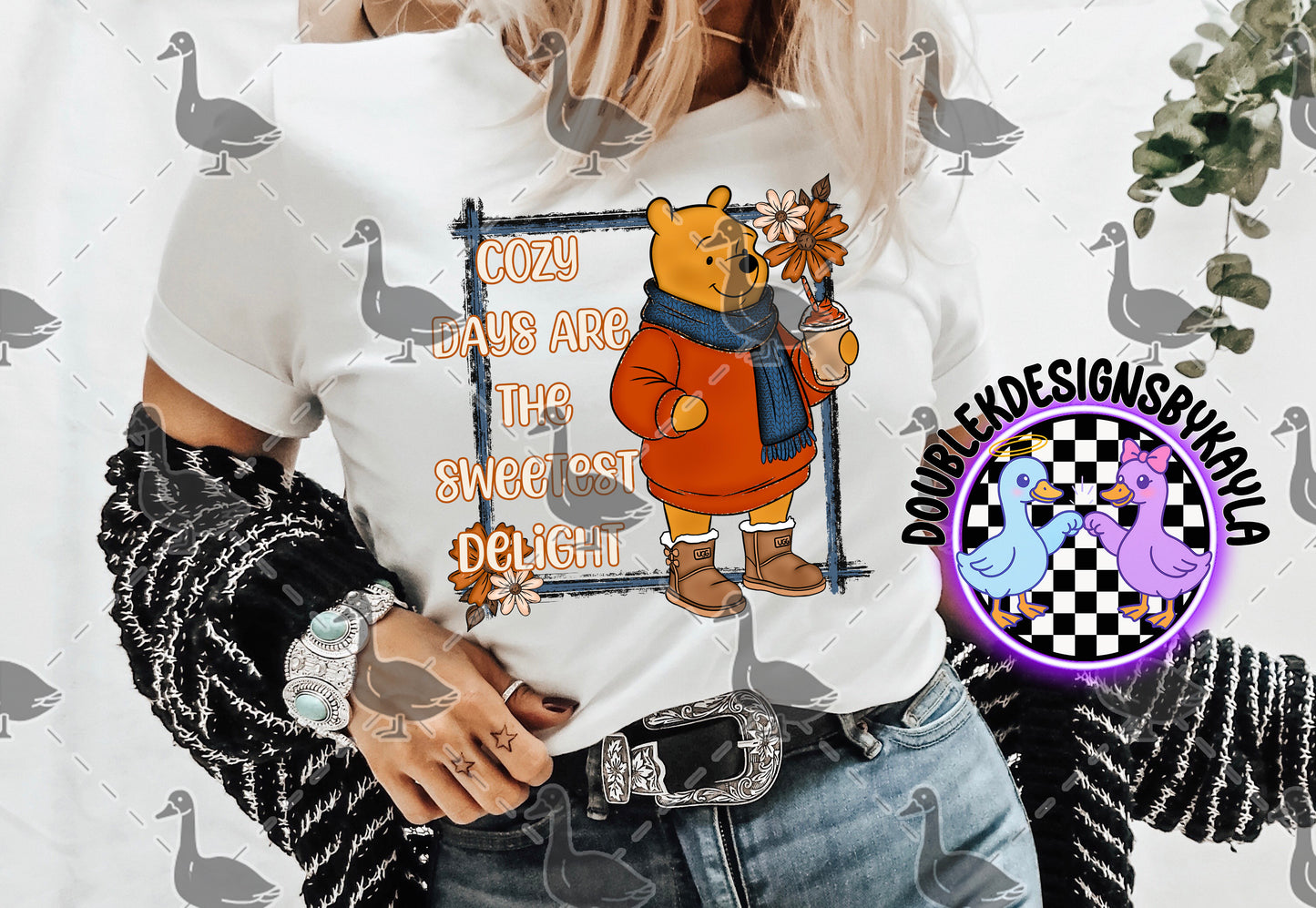 Cozy Days Are the Sweetest Delight – Fall Bear Autumn Digital Design
