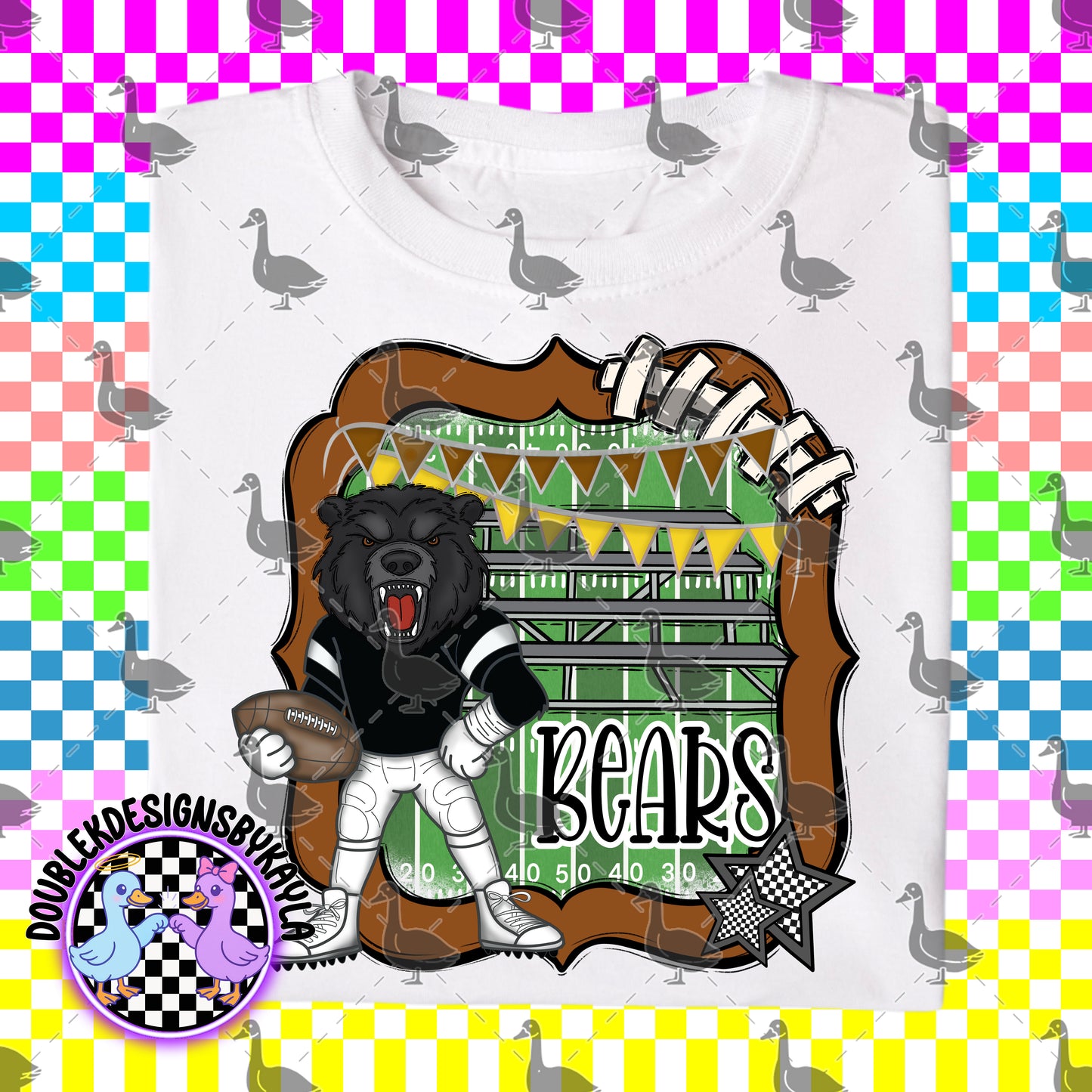 Gridiron Growlers – Mascot Football Series Team Spirit Bundle or individual PNG