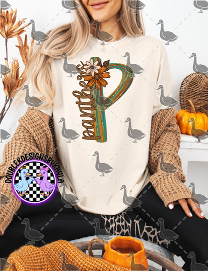 Fall Floral Mascot Letter Digital Designs | Multiple Team Variants