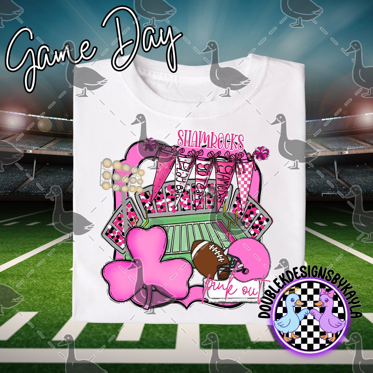 Pink Out Game Day Mascot Designs – 72 Digital Options + Bundle
