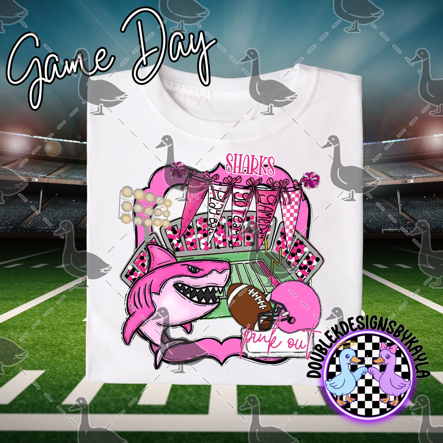 Pink Out Game Day Mascot Designs – 72 Digital Options + Bundle