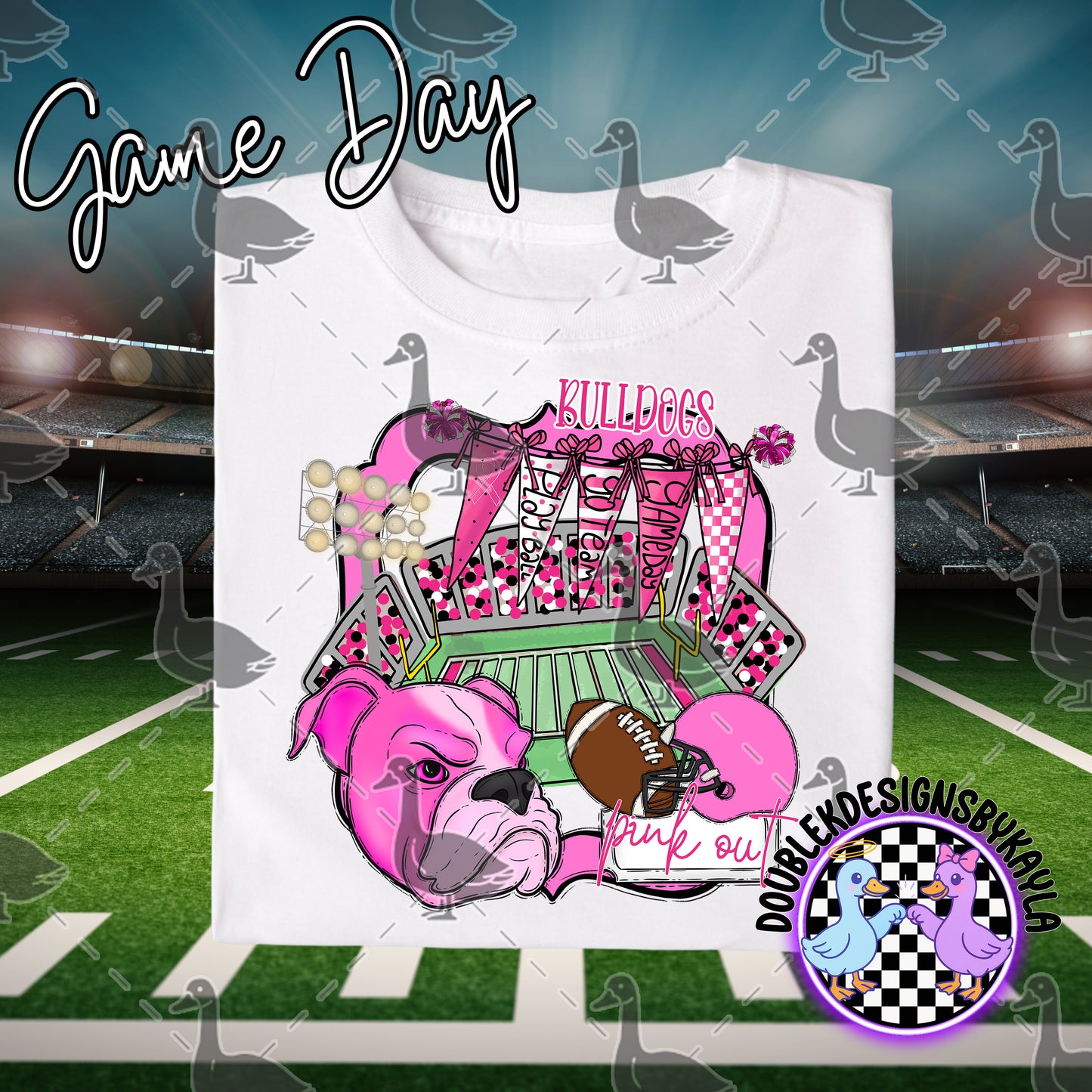 Pink Out Game Day Mascot Designs – 72 Digital Options + Bundle